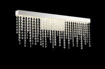 Bano Polished Chrome Crystal Wall Lights Diyas Flush Crystal Wall Lights